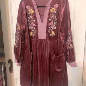 Boho Velvet Dress